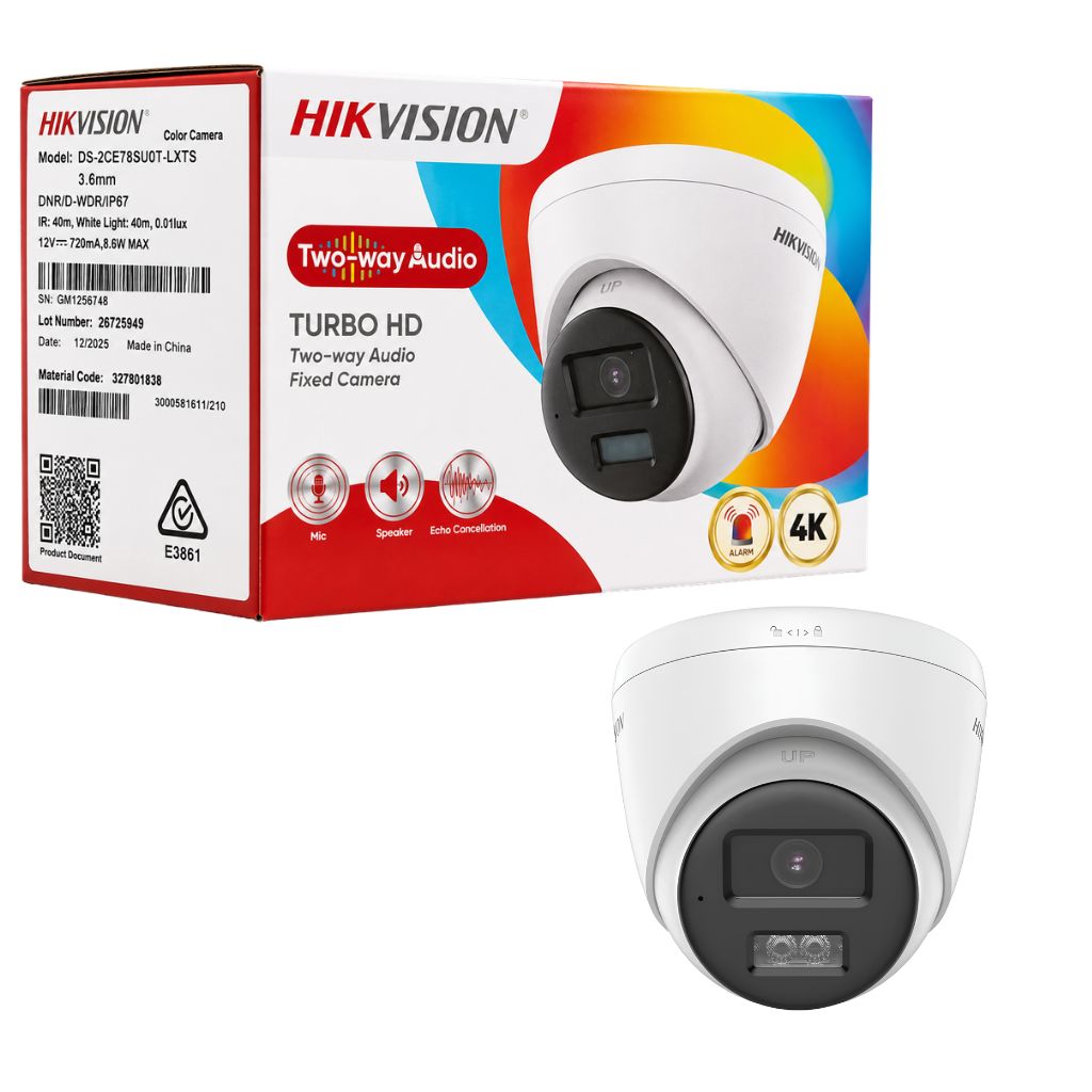 HIKVISION 4K DS-2CE78SU0T- LXTS مع منبه صوت 3.6 مم