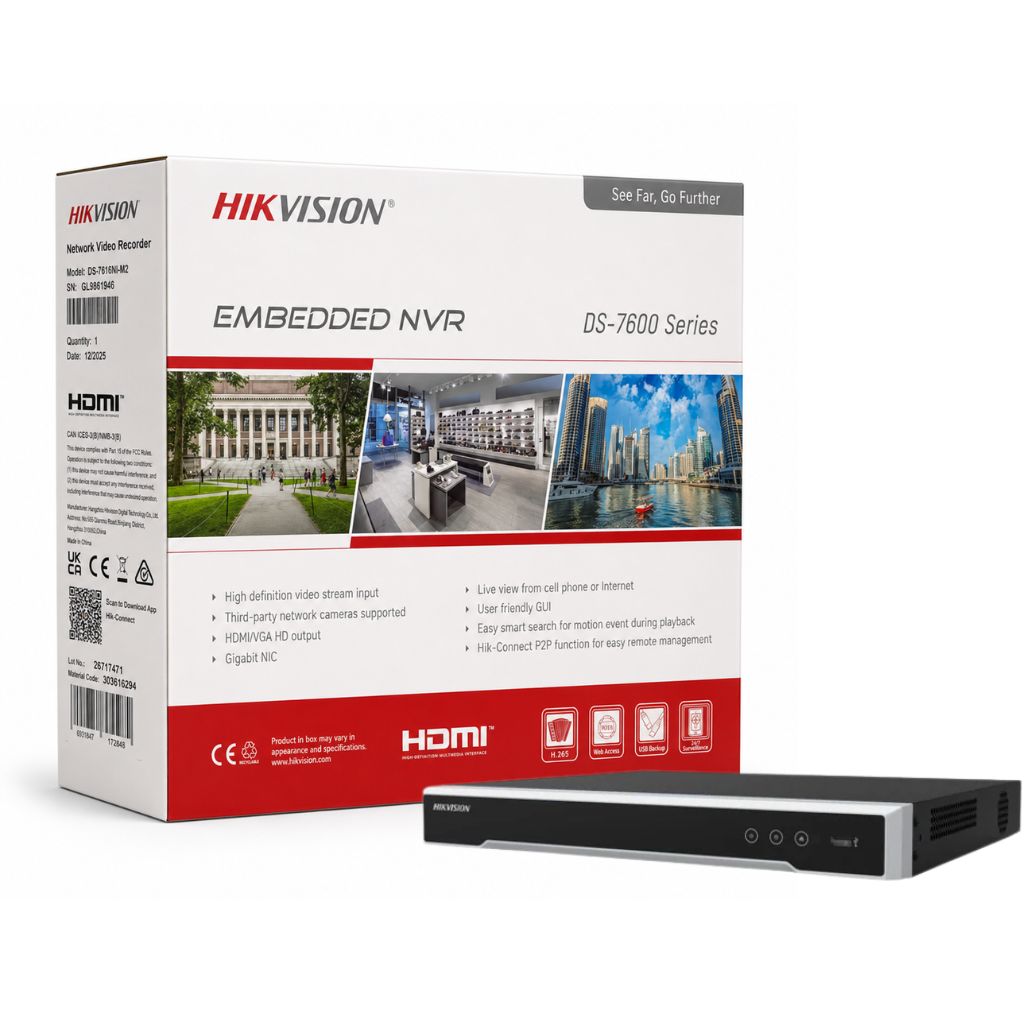 Hikvision DS-7616NI-M2 16-ch 1U 8K NVR