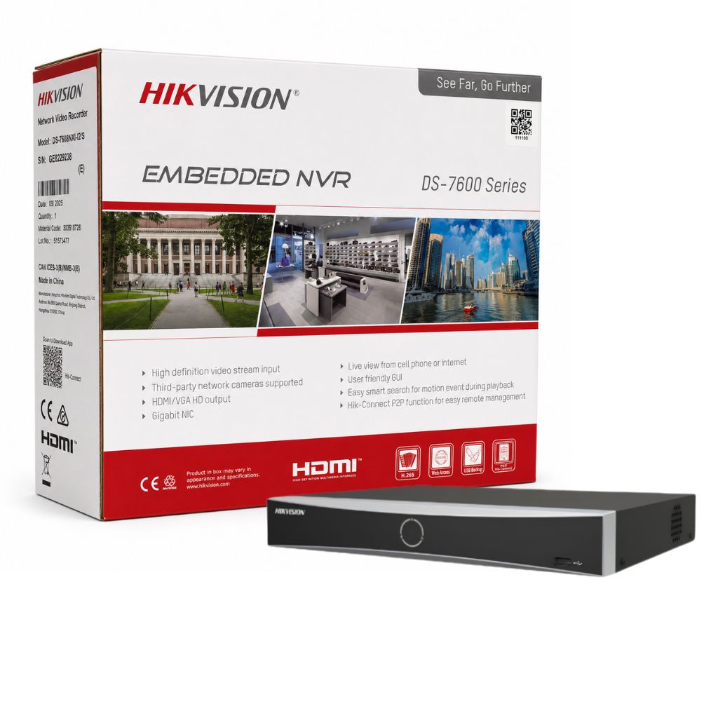Hikvision DS-7608NXI-I2/S 8-ch 1U AcuSense 4K NVR
