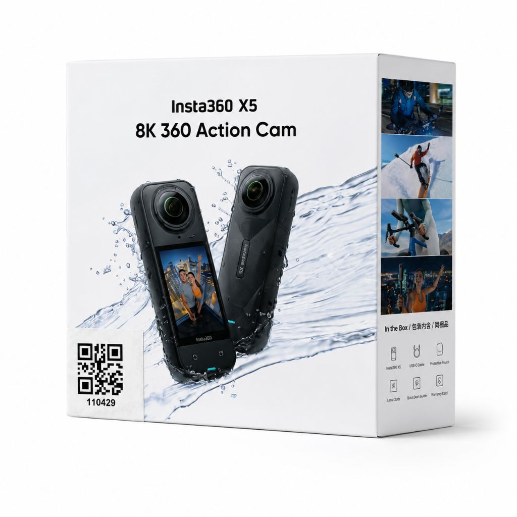 كاميرا الحركة Insta360 X5 بزاوية 360 درجة بدقة 8K