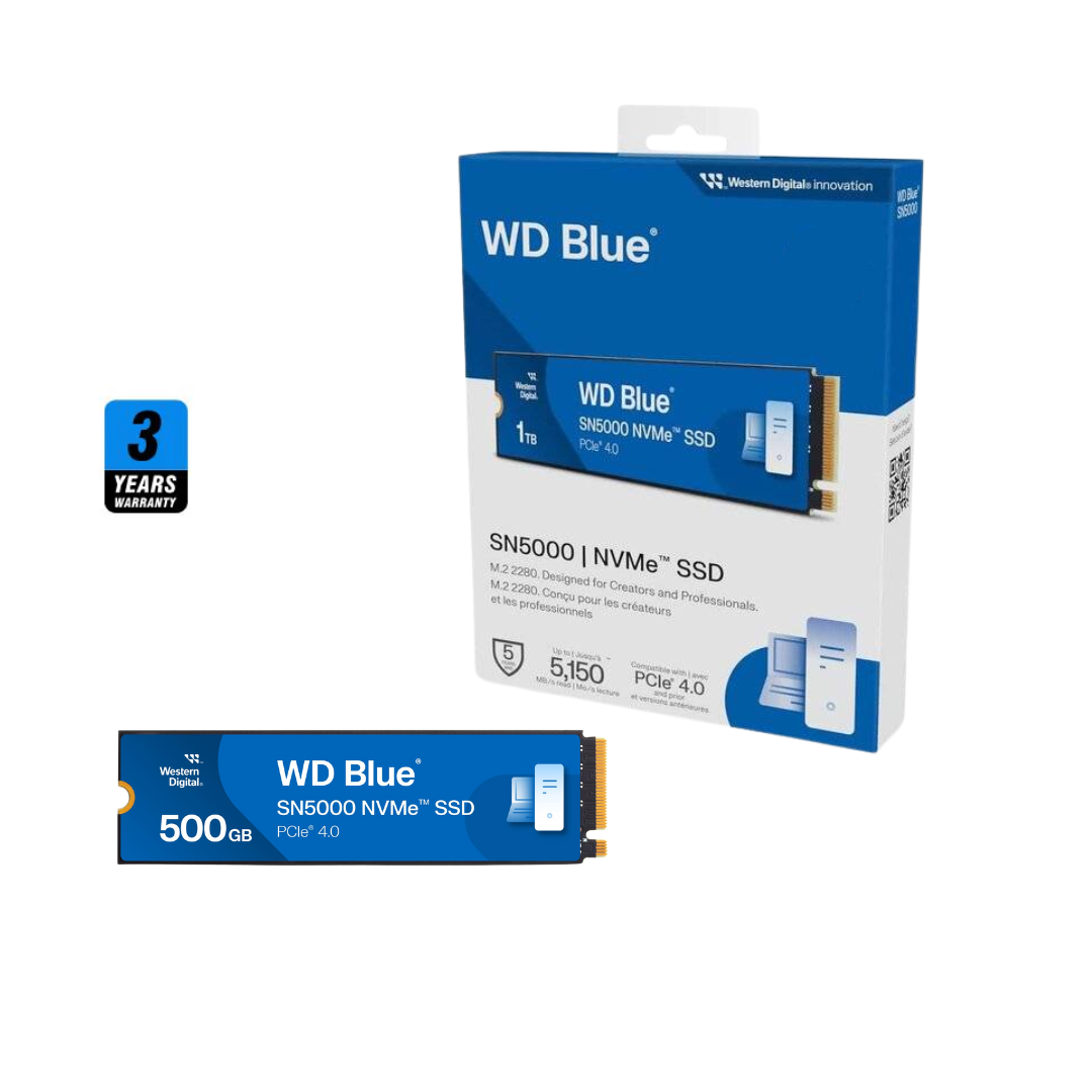 WD Blue SN5000 500GB SSD | PCIe 4.0, 5000MB/s in Iraq