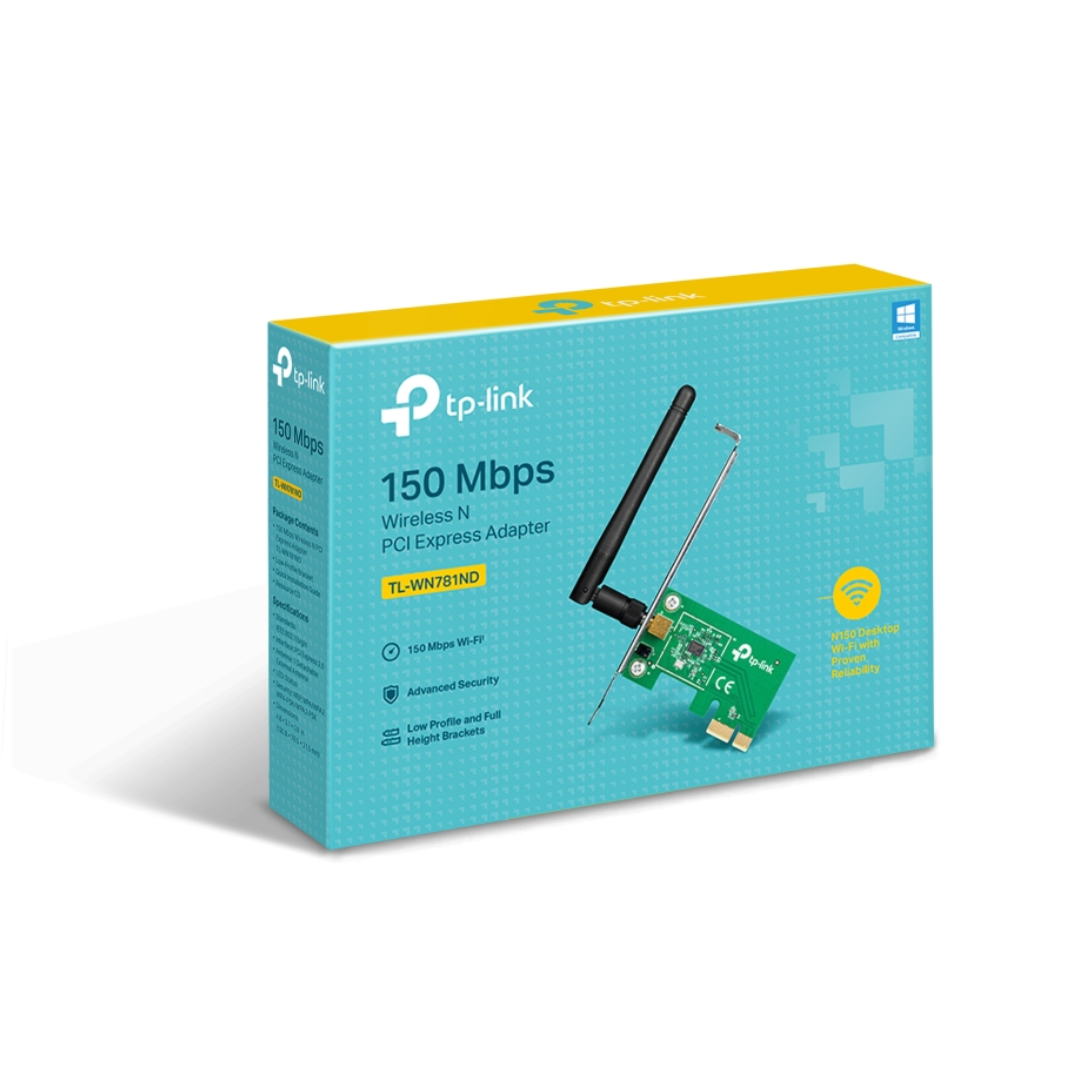 TP-Link TL-WN781ND, 150Mbps Wireless N PCI Express Adapter